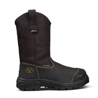 65-493 OLIVER 240MM BROWN PULL ON RIGGERS BOOTS - 100% WATERPROOF