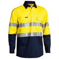 3M TAPED CLOSED FRONT COOL LIGHTWEIGHT HI VIS LONG SLEEVE SHIRT
